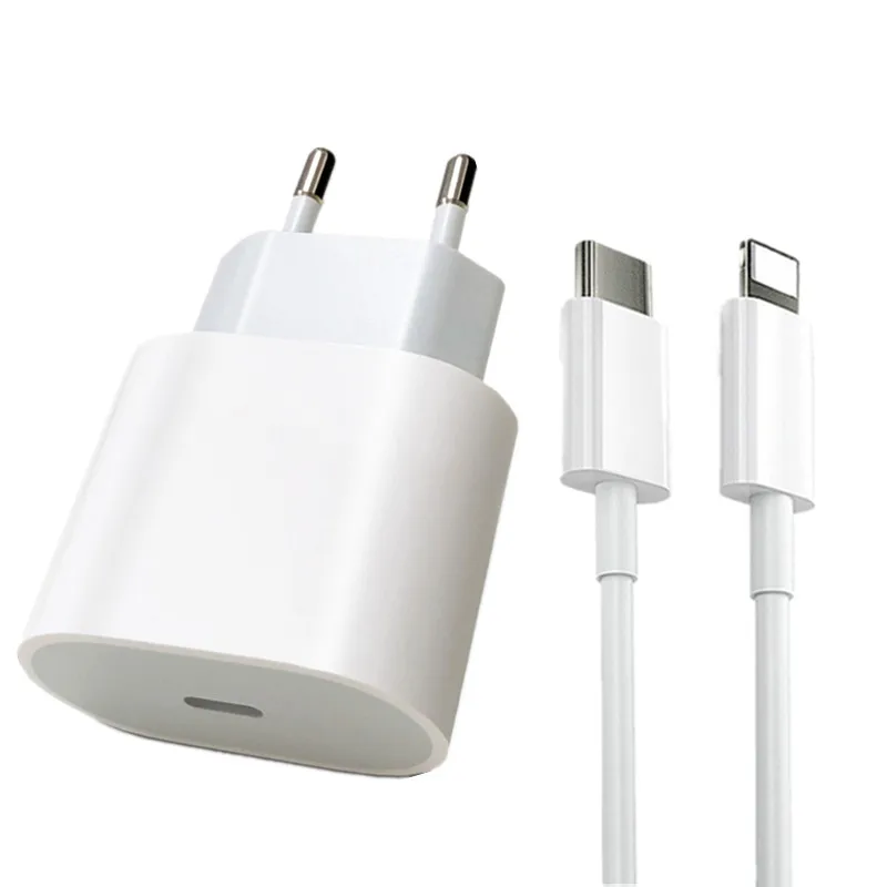 

20W Fast Charging PD USB C Charger For Apple iPhone 13 pro 12 11 8 7 ipad EU Power Adapter US Plug PD Charge Type C Port Cable