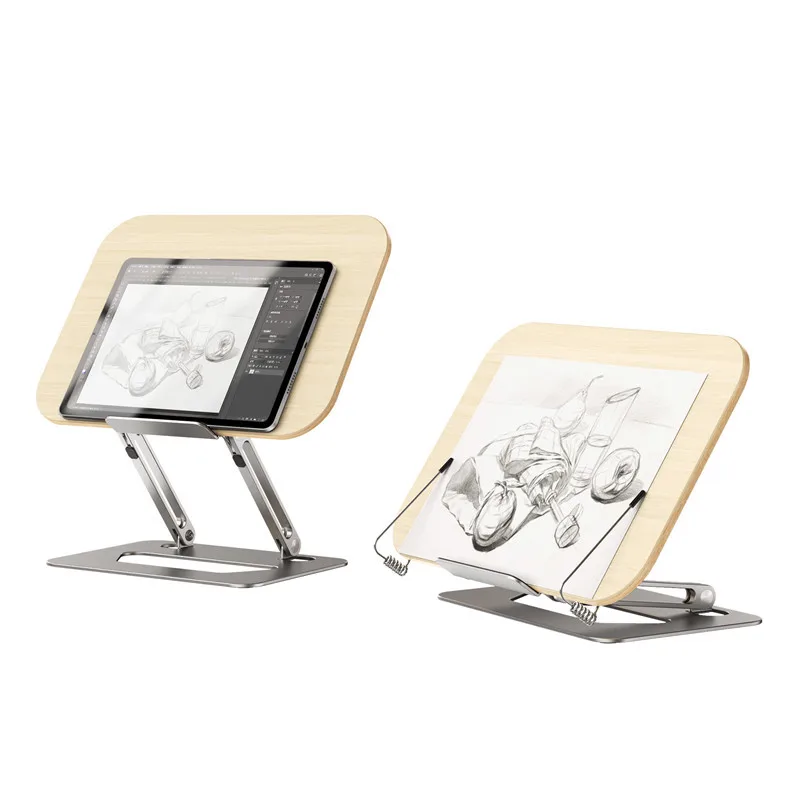 Laptop Stand Multifunction Read Books Holder For MacBook Air Notebook Stand Walnut Laptop Support Aluminum Foldable Tablet Stand