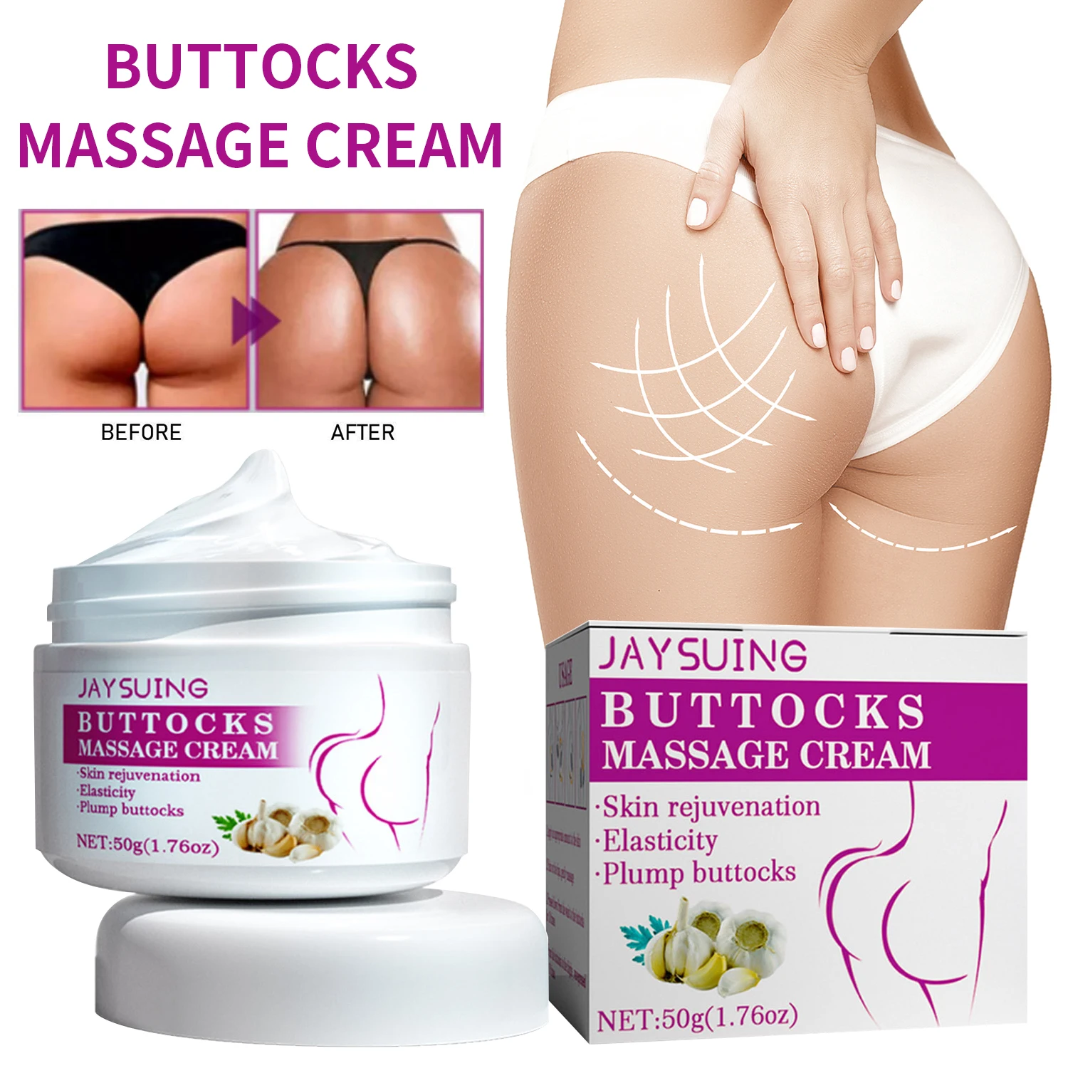 

Garlic Butt Enhancement Massage Cream Improve Sagging Flatness Lifting Shaping Ointment Butt Lift Buttock Nourish Massage Cream