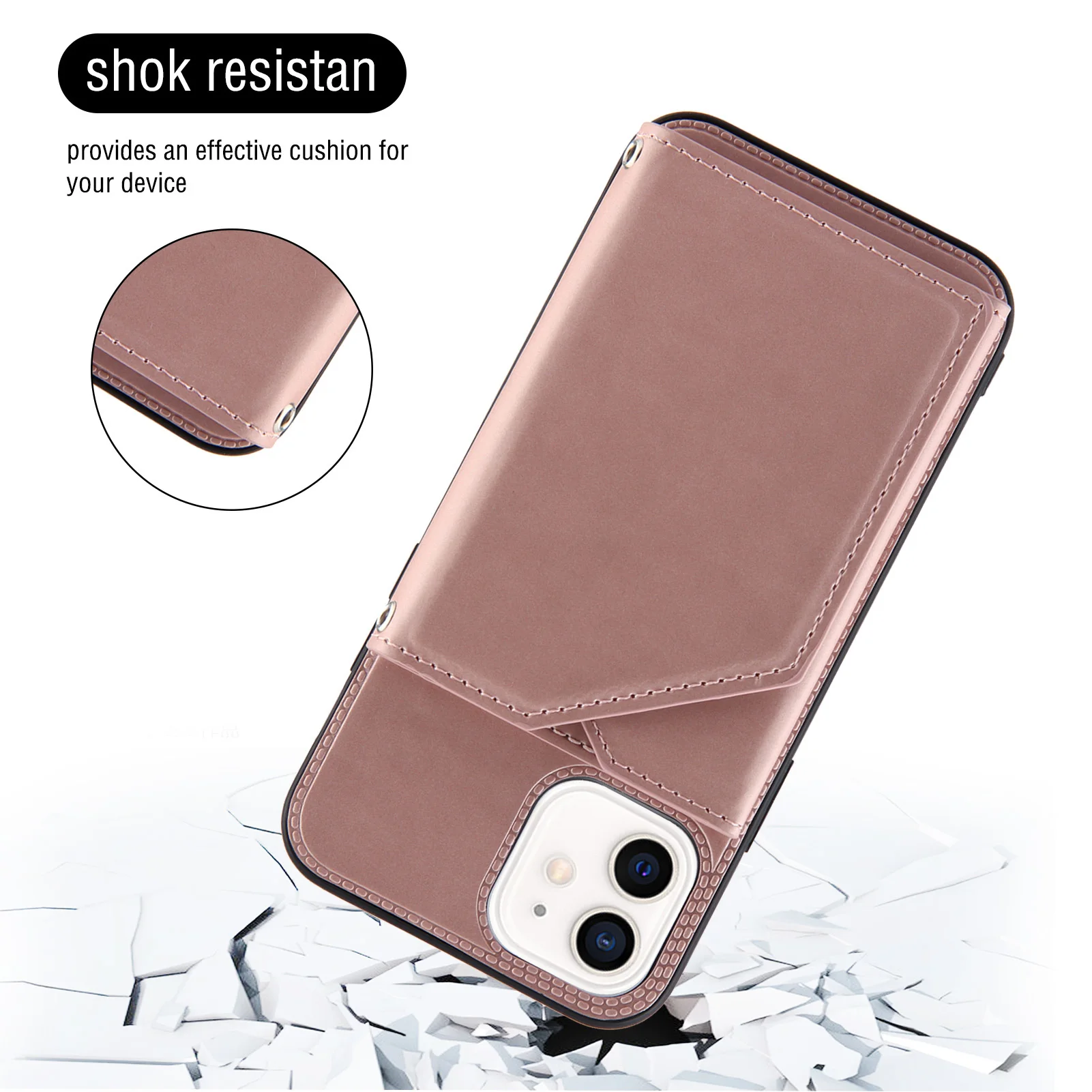 Pu Leather Flip Phone Case For iPhone 14 13 12 Mini 11 Pro XS Max XR X 8 7 Plus SE 2020 Wallet Card Slots Shockproof Back Cover