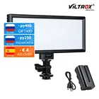 Viltrox L132T 15 Вт ЖК-светодиодный видео свет Тонкий двухцветный Диммируемый Светильник с батареей для камеры DV YouTube Show Live