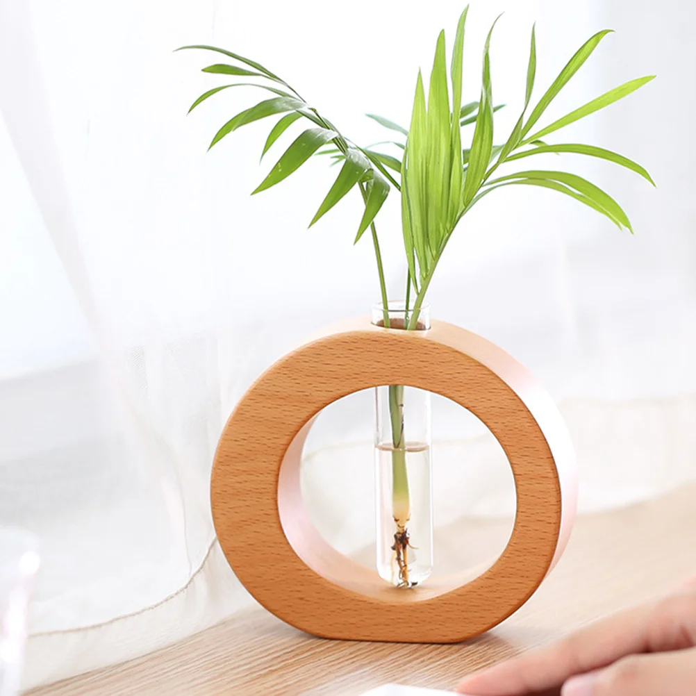 

Семейная трубка с деревянной стойкой, Настольный держатель для цветочной композиции