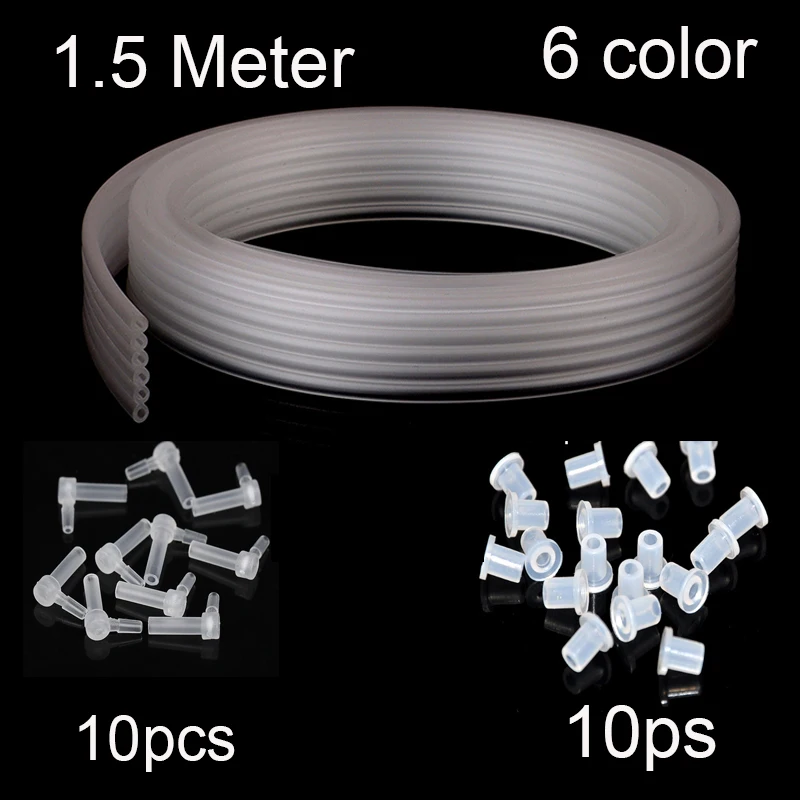 Трубка для чернил 1 5 метра 4 6 8 цветов ciss трубка из ПВХ локтя и резиновая пробка