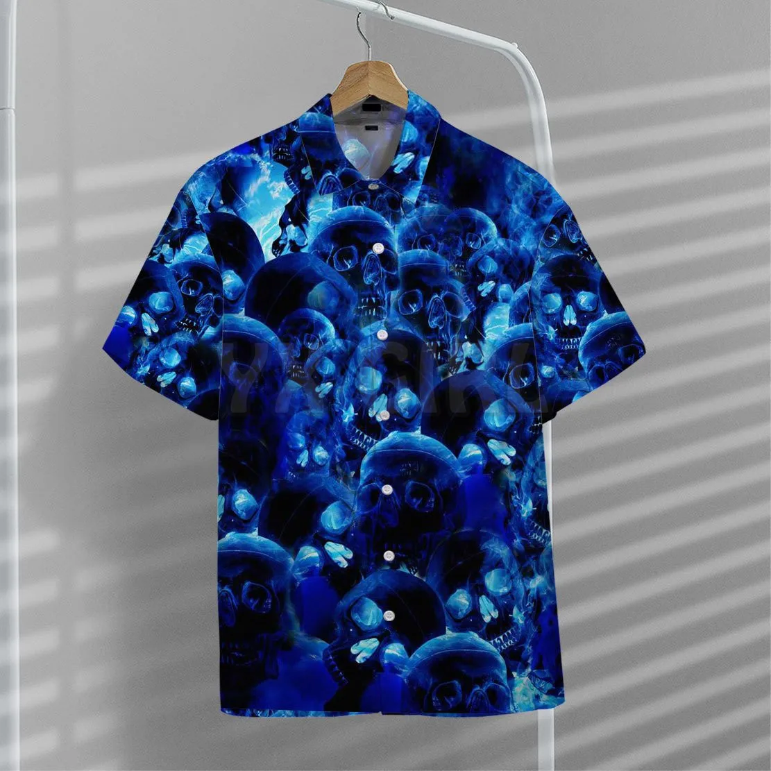 Bull Skull 3D All Over Printed Hawaiian Shirt Men's For Women's Harajuku Casual Shirt Unisex