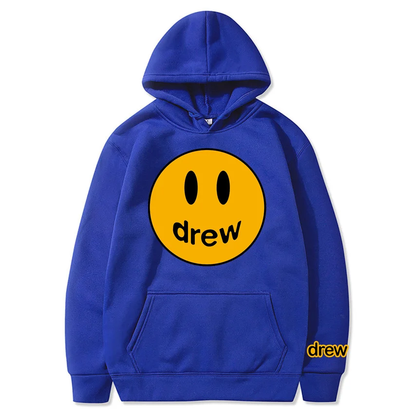 Drew House Justin Bieber Sweatshirt Hoodie Men/women Autumn Winter Warm Fleece Sweatshirts Design Funny Hoodies Jumper |