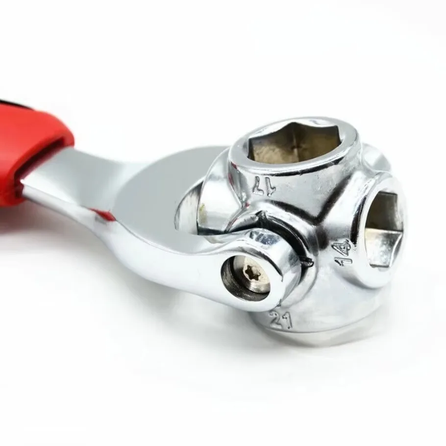 Автомобильный универсальный болтовый ключ регулируемый гаечный с поворотом