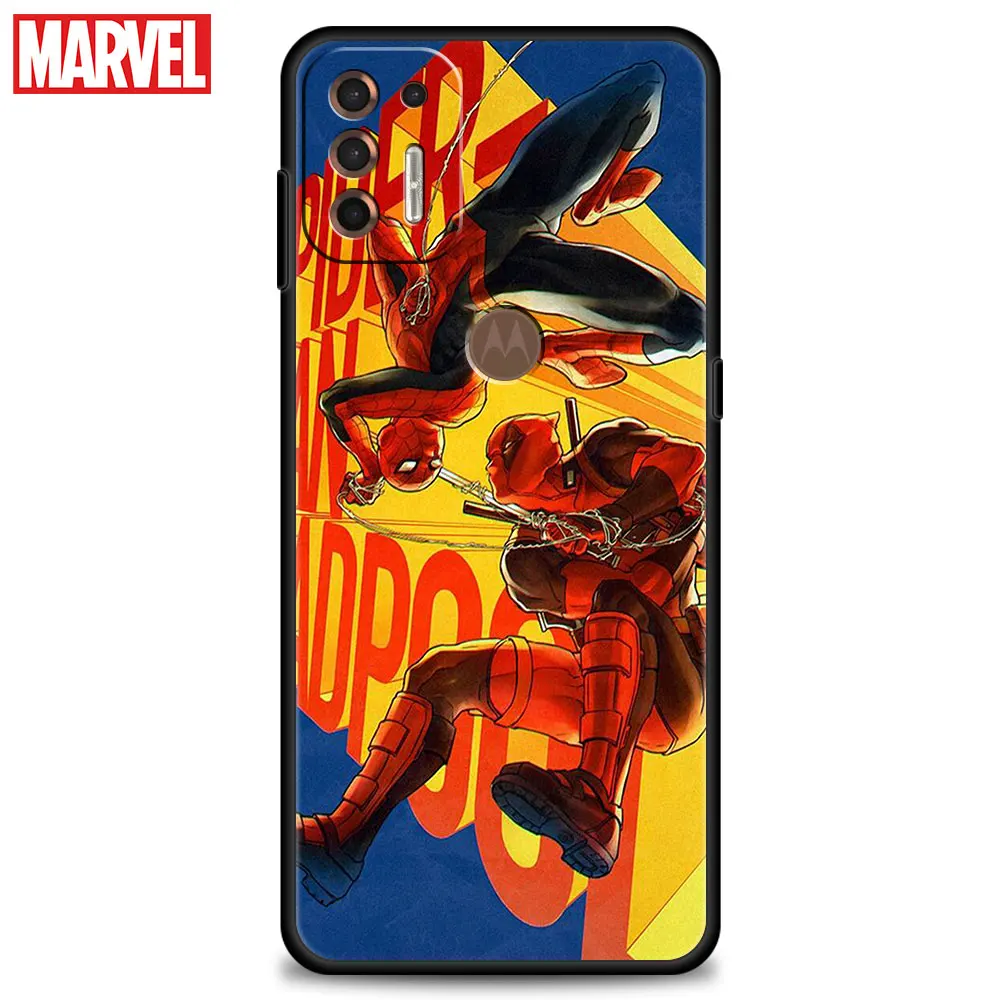 Чехол с комиксами Marvel Дэдпул и Человек-паук для Realme 8 pro c21 G22 Moto g8 plus one fusion Nokia g10 5 4 -
