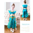 Детское платье принцессы жасмин для вечеринки на Хэллоуин, индийский костюм для танца живота, нарядное платье для девочек, костюм на день рождения