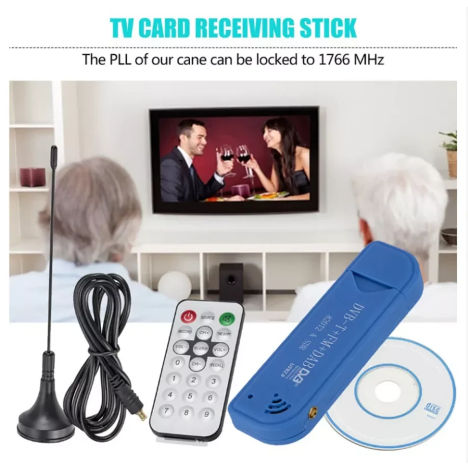 

PzzPss TV stick Mini Portable Digital Receiver USB 2.0 Software Radio DVB-T R820T2 SDR Digital TV Receiver Stick TV accessorie