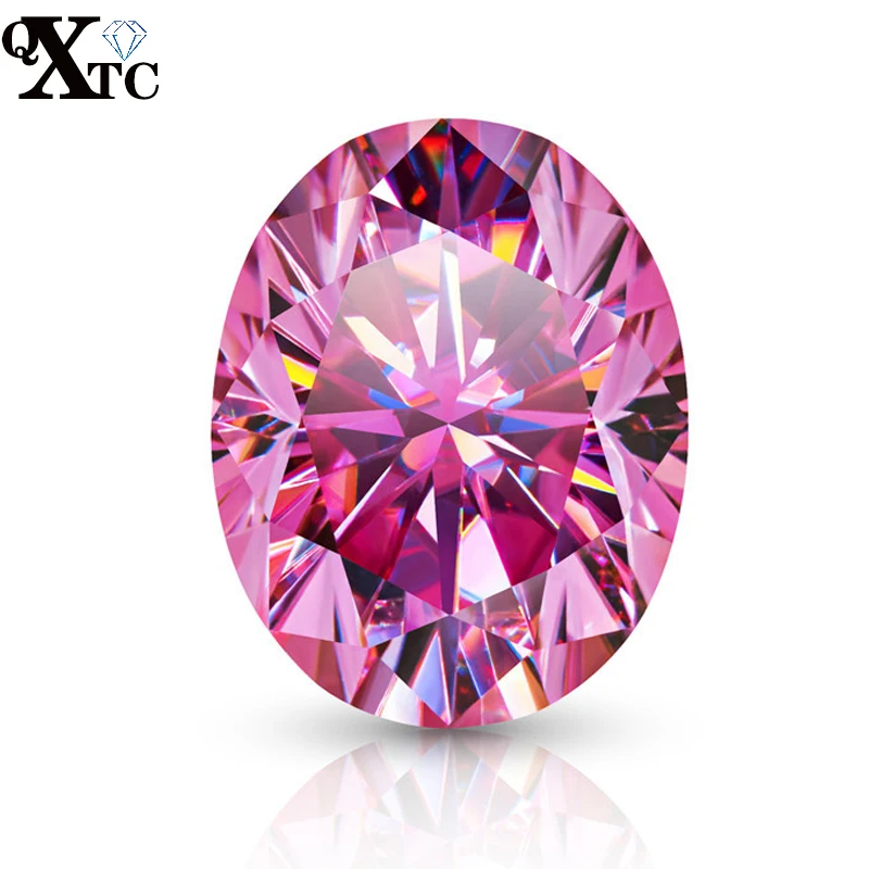 

Rare Pink Oval Cut Moissanite Loose Stone Real D Color Certified Moissanite Lab-Grown Diamonds 0.5 to 8 ct Gemstones For Jewelry