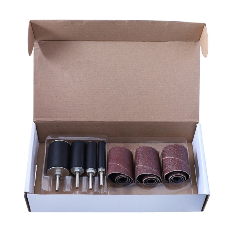 

Practical 16 Pcs Sanding Drum #60 #80 #120 Sanding Belt Connecting for Contouring Edge and Buffing out Irregular Shape