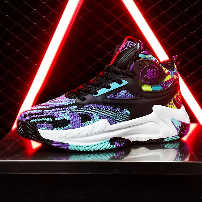 2023 New Rubber Anti-skid Professional Basketball Shoes Breathable High-top Sports Shoes Fashion Couple Shoes Tennis Men's Shoes