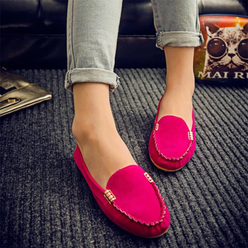 

Plus Size 35-40 Women Flats Shoes 2020 Loafers Candy Color Slip On Flat Shoes Ballet Flats Comfortable Ladies Shoe Zapatos Mujer