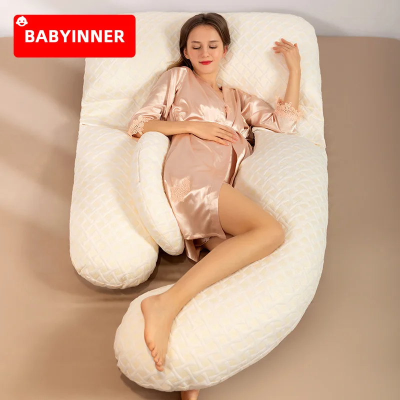 

Подушка для беременных Babyinner u-образные подушки для беременных многофункциональные боковые спальные подушки съемная защитная Подушка Удоб...