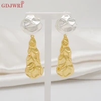 fashion jewelry high quality dubai drop statement earrings copper geometric irregular design for women lady party wedding gift
