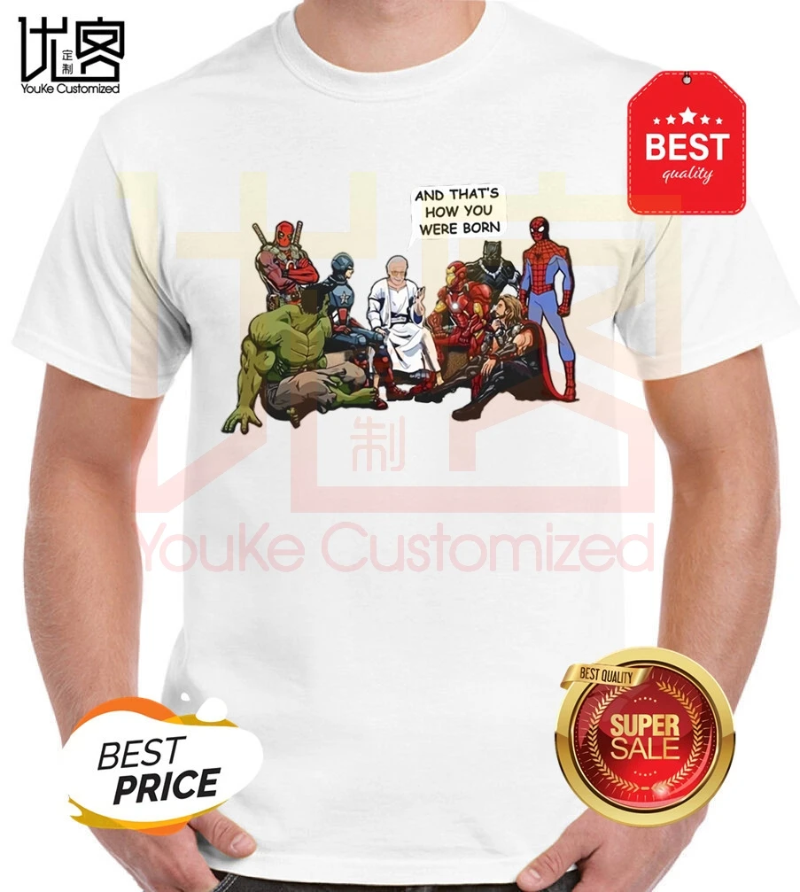

Summer Style Fashion Men Superheroes That's How You Were Born Black Men Cotton T-Shirt