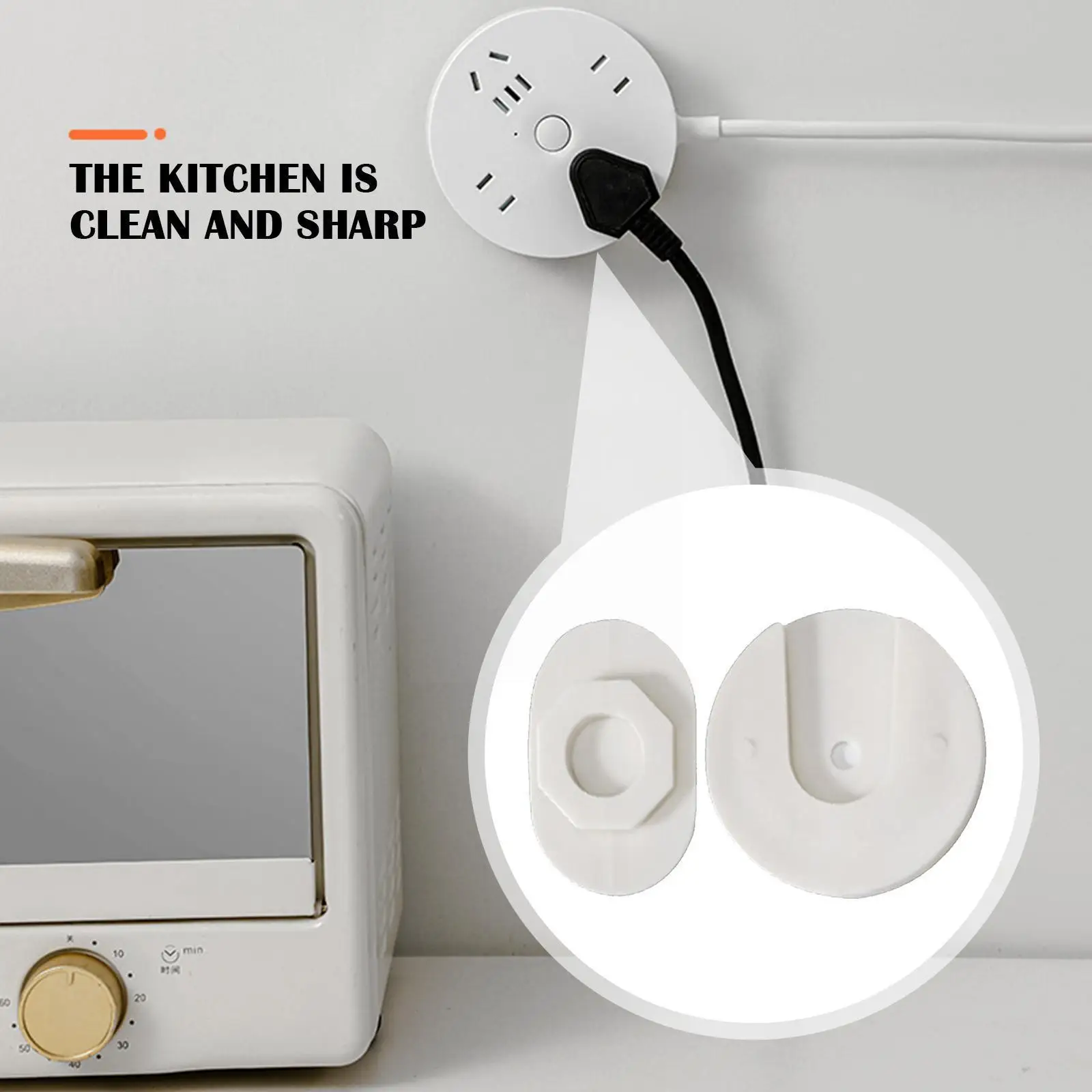 

Self-Adhesive Power Strip Holder Desktop Socket Hanging Free Wall-Mounted Holder Plug Remote Holder Stickers Punch Fixator O5Z9