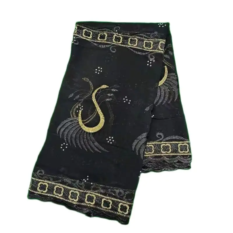 free shipping Hot Sale Fashion Muslim African Women Dubai Scarf Big Size Embroidery Cotton splicing with Net Women Hijab Scarf