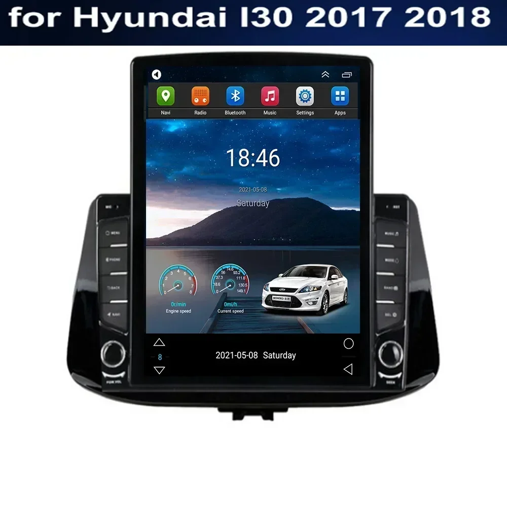 Для Tesla Style 2Din Android 13 Автомобильный радиоприемник для Hyundai I30 2017-2035 Мультимедийный