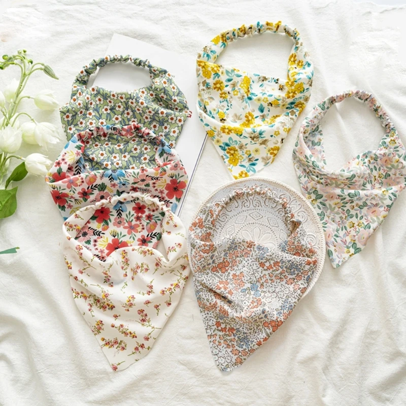 

Bandanas Headband Head Kerchief Hair Scarf Headwrap Elastic Bands Floral Hair Bandanas Headscarf for Women Girls