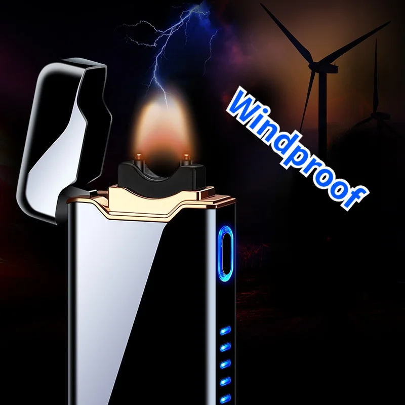 

New Arc USB Lighter Personality High Power Flame Arc Cigarette Lighter Cigar Lighters Plasma Electronic Windproof Lighter Gifts