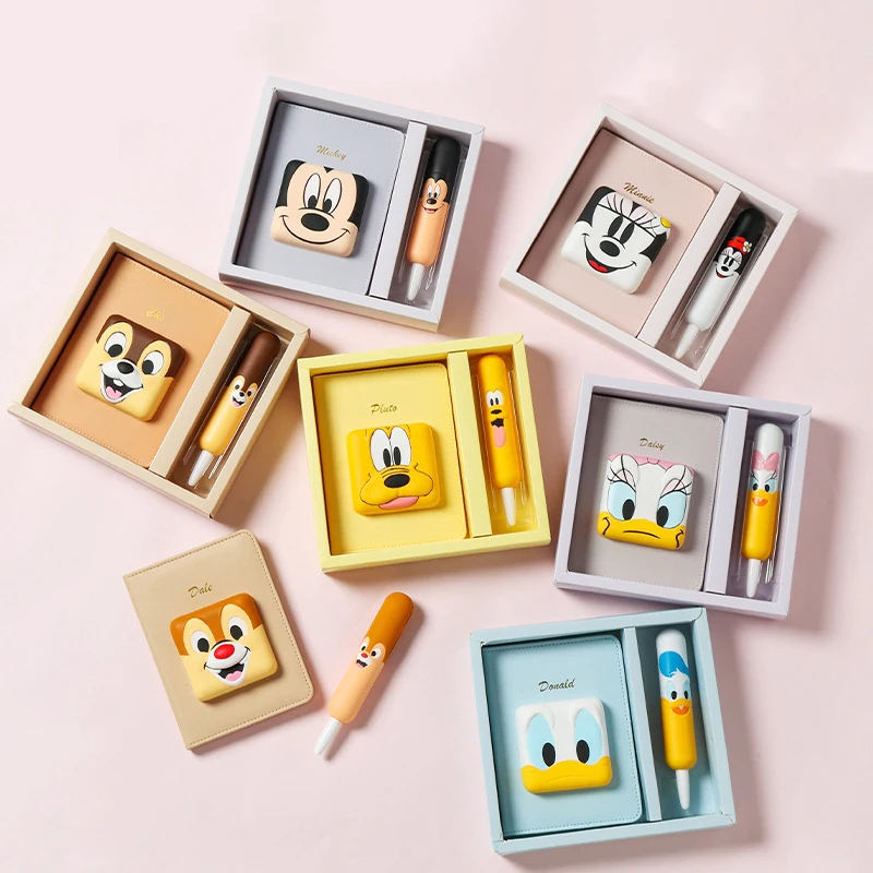 

Disney Cartoon Decompression Pen Stationery Set Gift Box Pinch Music Super Cute Decompression Book Student Notebook Hand Ledger