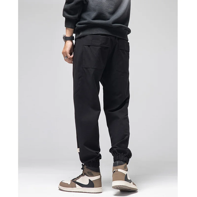 Men Clothing Autumn and Winter Straight Loose Cylinder Lanyard Casual Pants Vintage Comfortable Black Harun Trousers Women 2022