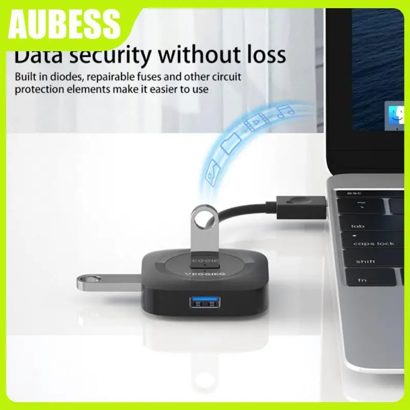 

Usb Adapter One For Four Office Tools Abs Rubber Shell Usb2.0/3.0 Docking Station With Power Supply Hub Splitter