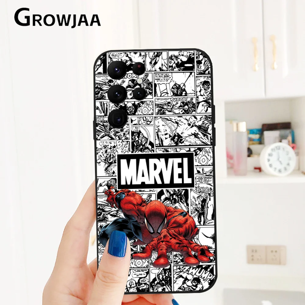 Spider Man VS Venom Phone Case For Samsung Galaxy S25 S24 S22 S23 Ultra S21 S20 Plus 5G Protective Silicone Funda