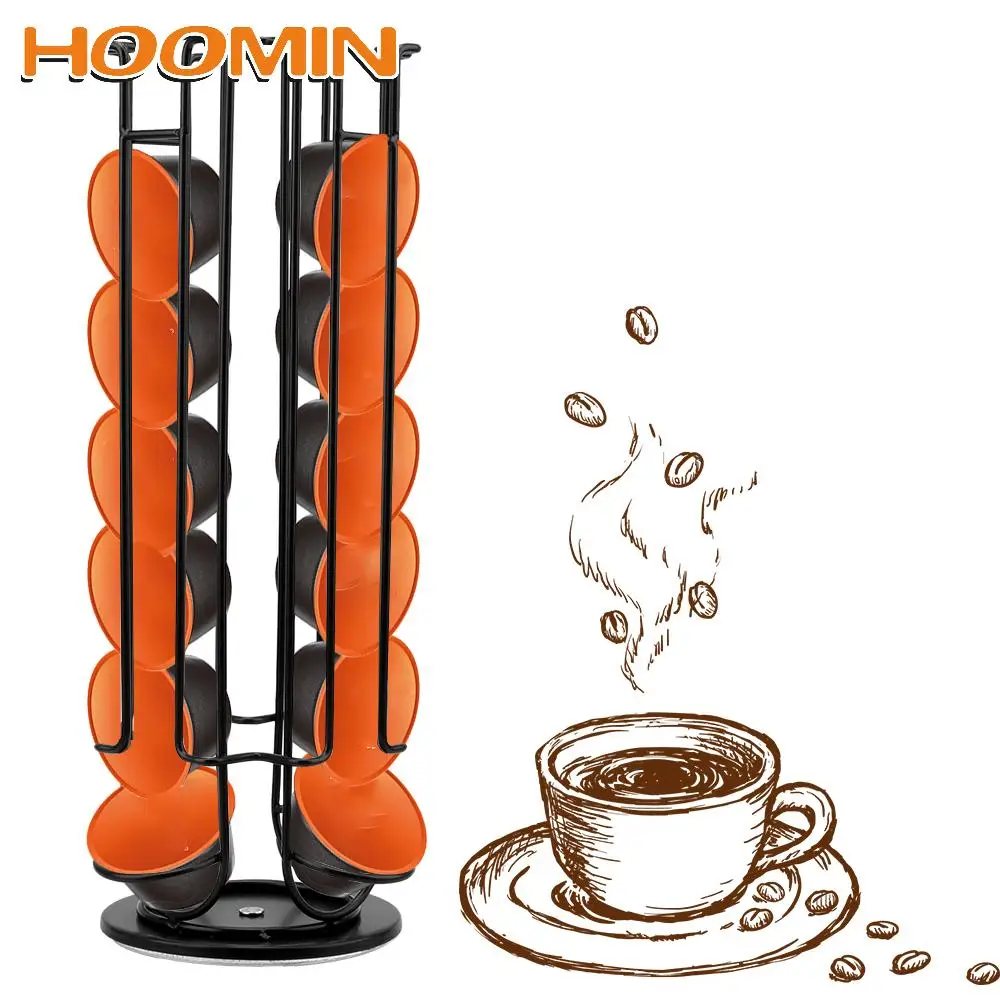 

Подставка для капсул Dolce Gusto, вращающийся держатель для капсул, 24 чашки, башня, полки для хранения