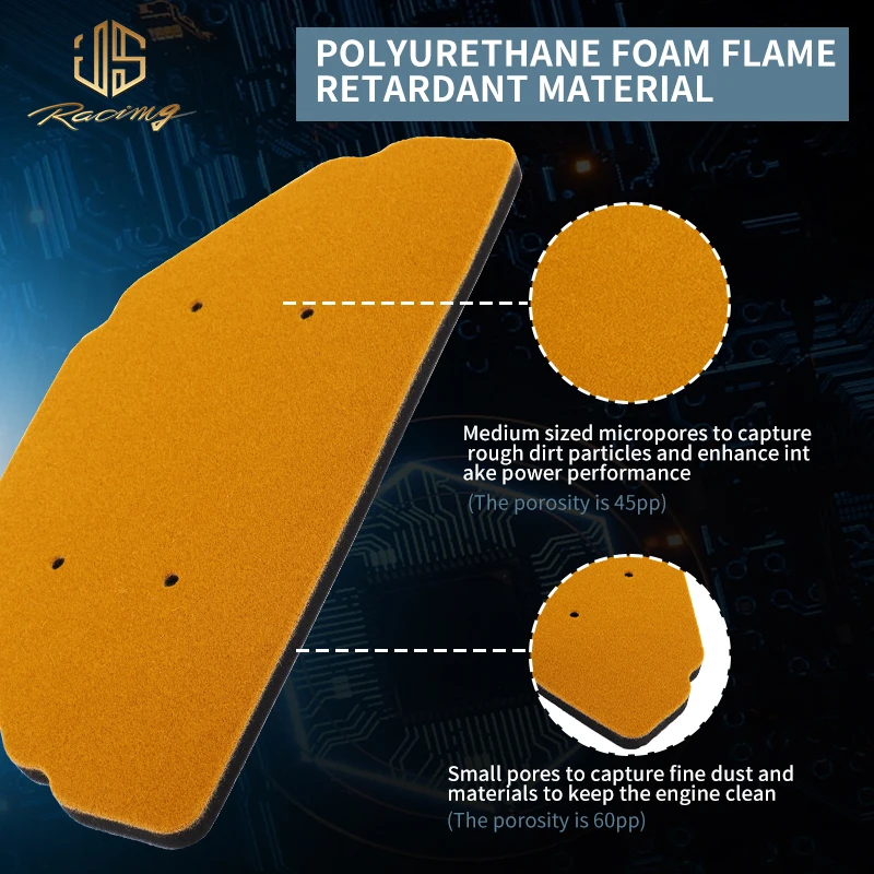 JSRAOIMG Мотоциклетный моющийся двойной воздушный фильтр очиститель впуска воздуха