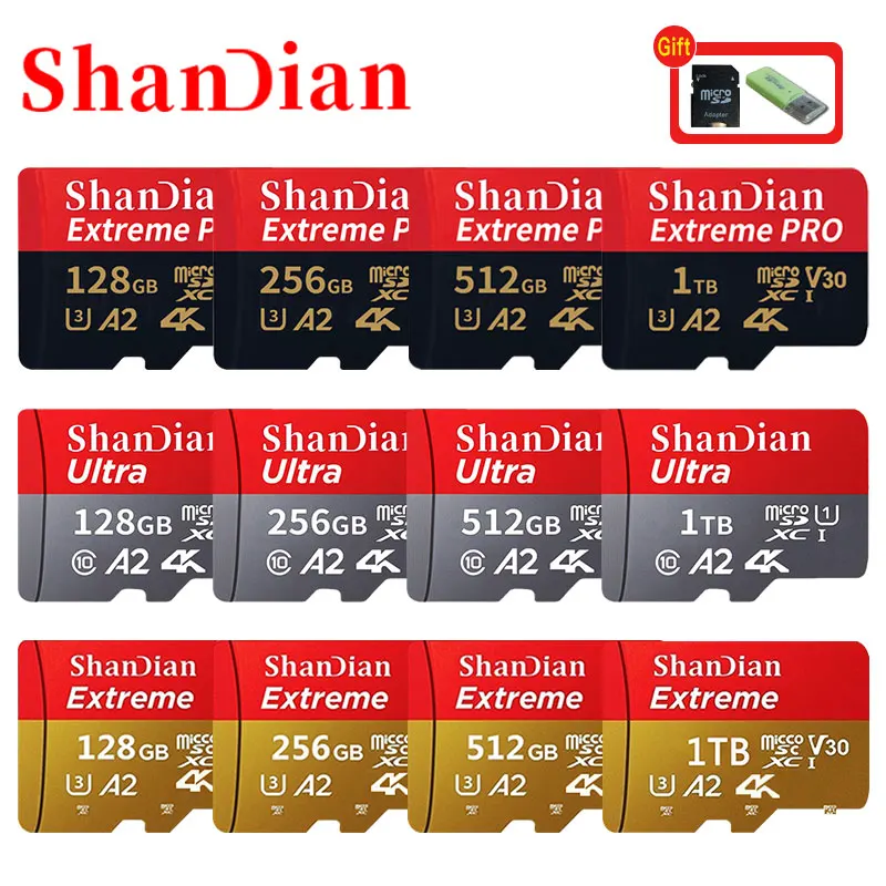 

Class 10 mini sd memory card 128GB 512GB micro TF sd card 256GB 256GB 1TB Smart SD/TF card for Phone/camera Give card reader