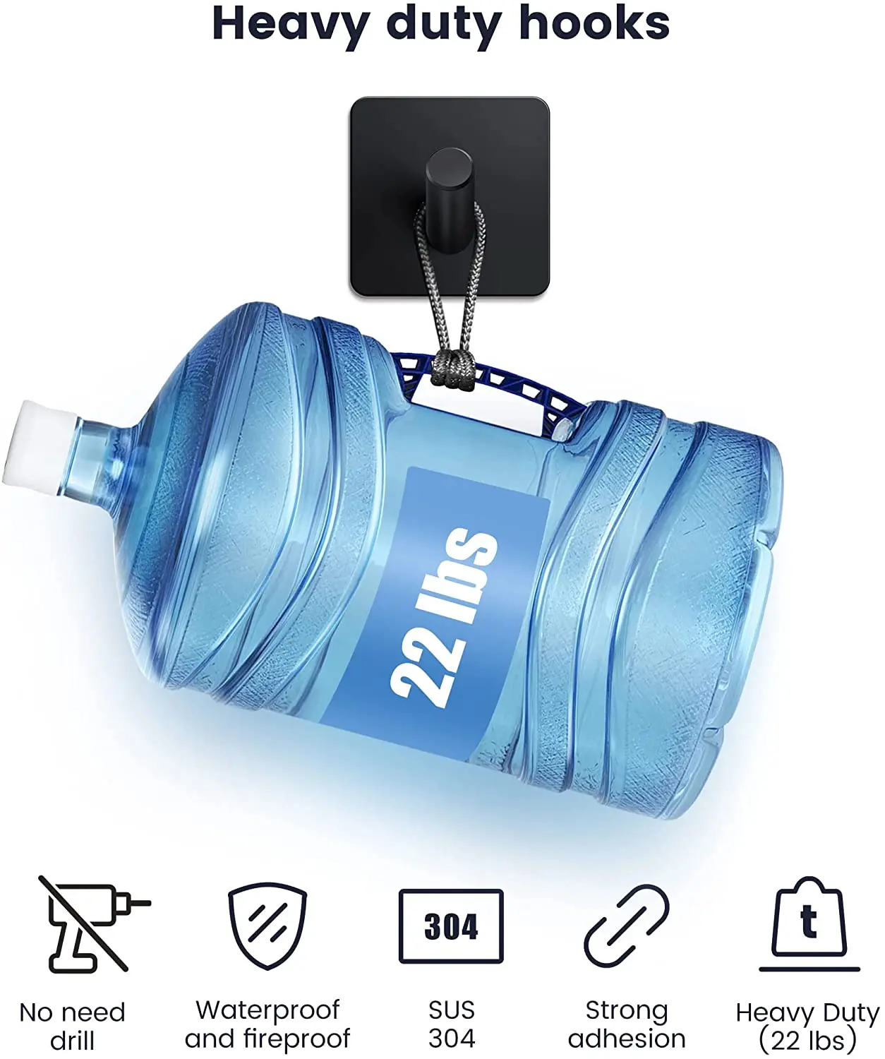 

Bath Towel Non-Punching Adhesive Hooks/Bathrooms Towel Holders Adhesive Wall Hooks for Bathrooms Stainless Steel Matte Black