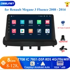 Автомагнитола на Android 10, мультимедийный плеер для Renault Megane 3 Fluence 2008-2014 с 4G, Wi-Fi, SWC, OBD, Carplay, 2 Din, без DVD, радио, ПК