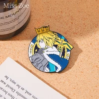 the holy grail war enamel pins fatestay night type moon fatezero decoration for fans wholesale brooches lapel badges jewellery