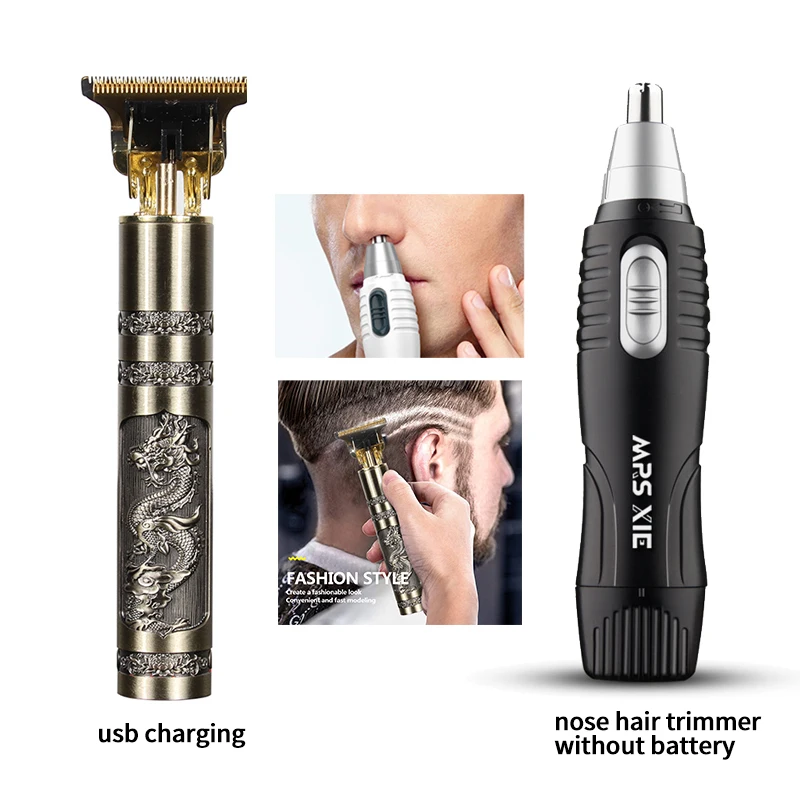 

Electric Clipper Mower+Nose Hair Trimmer Professional Barber Hair Cutter Beard Shaving Machine for Men Rechargeable Razor Shaver