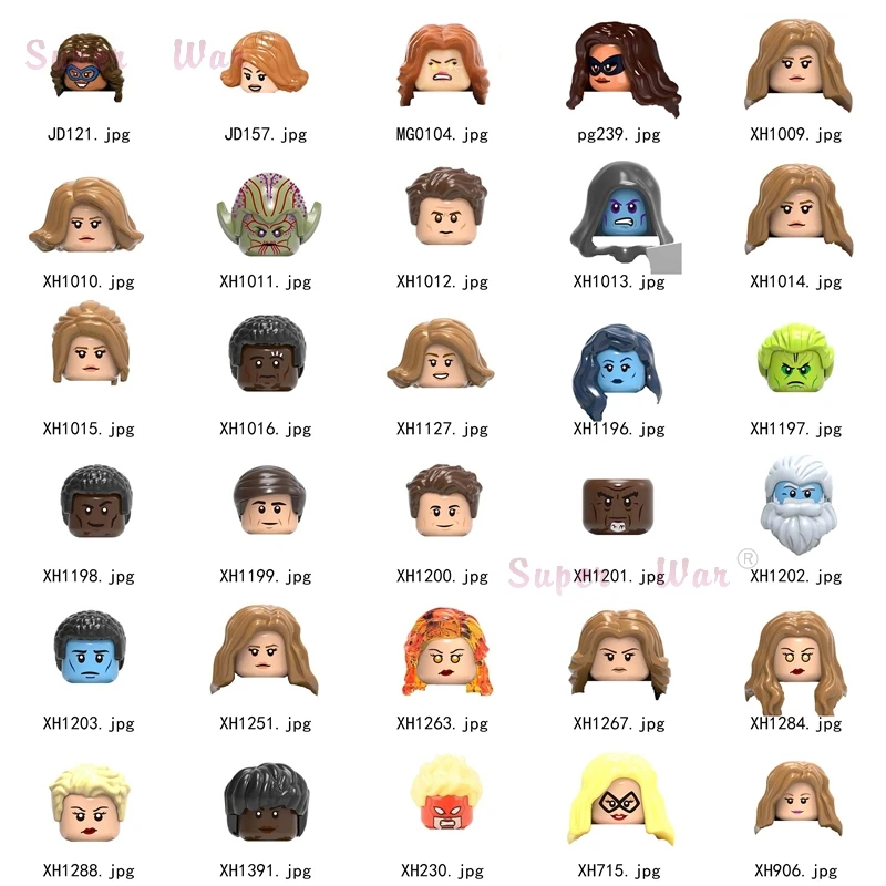 

1PCS Single Figures Head accessories Building Blocks children Series-044