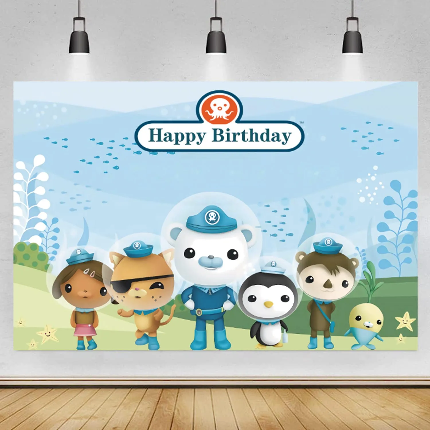 

Octonauts Backdrop Underwater World Small Cute Hero Photo Background For Boys Birthday Party Supplies Banner Decoration