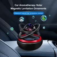 car air freshener solar powered magnetic levitation aroma diffuser dashboard ornaments rotating galaxy car interior accessories