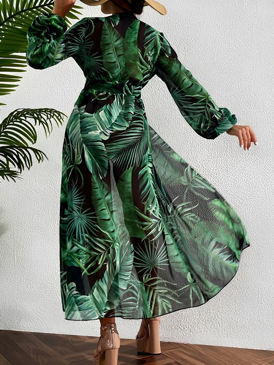 Пляжная накидка большого размера с принтом