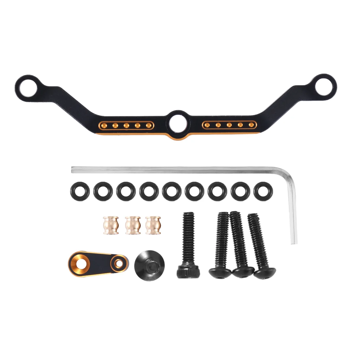 

2 шт. металлическая рулевая связь и сервогудок 9748 9740 для TRX4M 1/18 RC Гусеничный автомобиль обновленные аксессуары, желтый