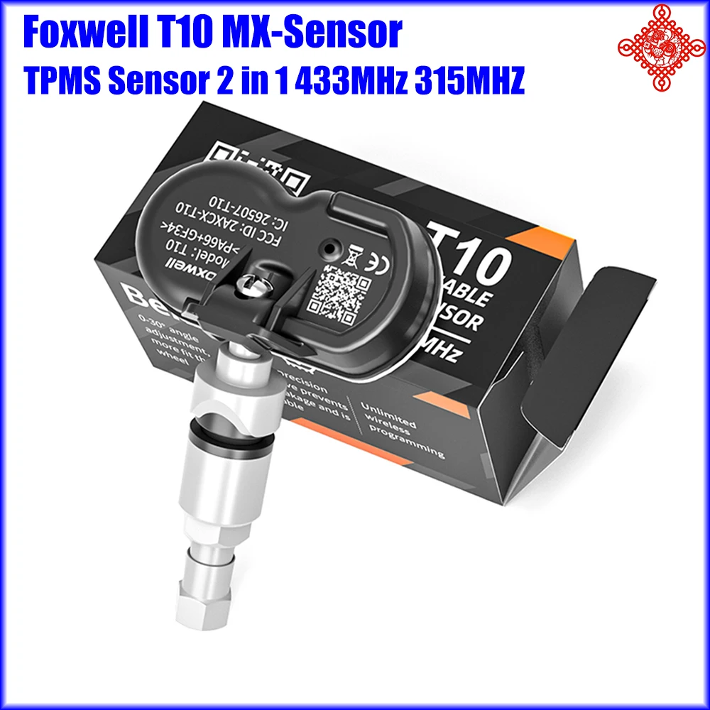 

Foxwell T10 MX-Sensor TPMS Sensor 433MHz 315MHZ 2in1 Activate Programming Tire Pressure Monitor Test Repair Tool Work with T1000