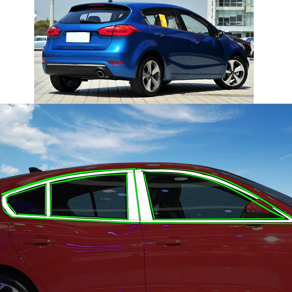 

Car Sticker Stainless Steel Garnish Pillar Window Middle Strip Trim Frame Hoods Parts For KIA K3S 2013-2016