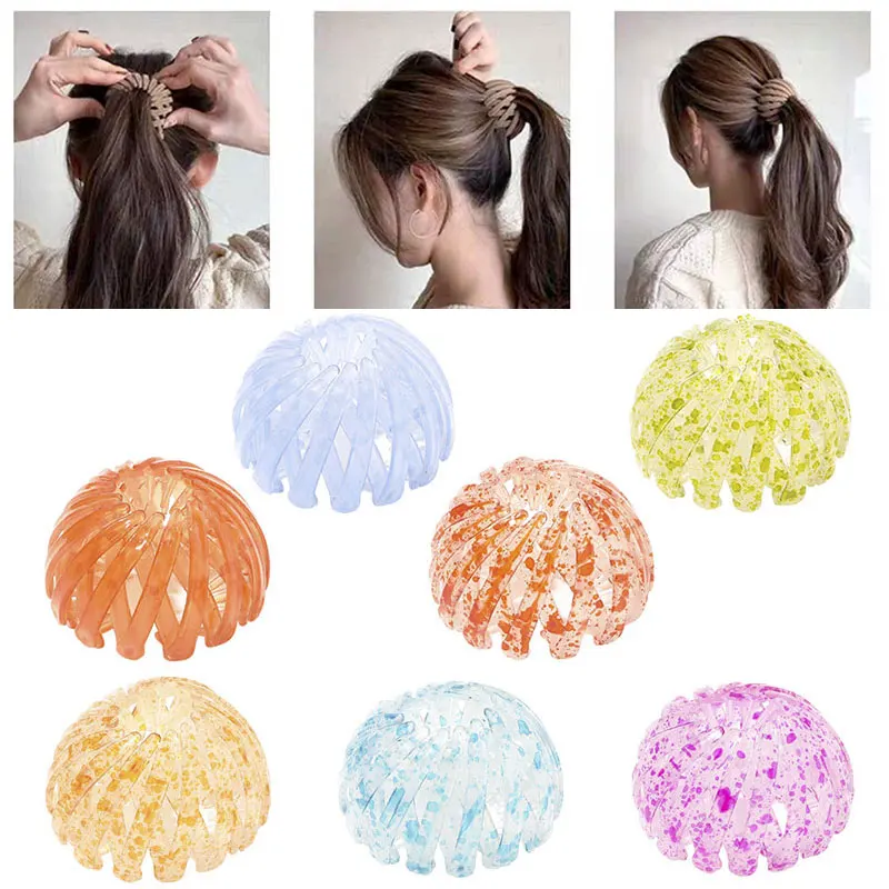 

Horsetail Buckle Hair Claw Bird Nest Expanding Hairpins Female Ponytail Hair Accessories Retractable Hair Clip Hair Styling Tool