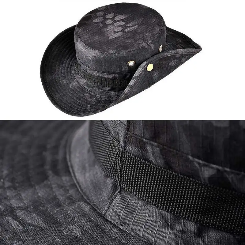 

Military Tactical Cap Men Camouflage Boonie Hat Sun Protector Outdoor Paintball Airsoft Army Training Fishing Hunting Hiking Cap