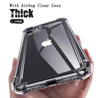 Противоударный прозрачный чехол с подушкой безопасности для iPhone 13 12 11 Pro Max Mini XR X XS Max 7 8 Plus SE, мягкий силиконовый чехол