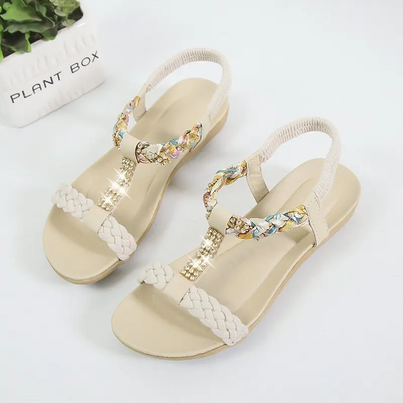 

Сандалии женские пляжные на плоской подошве, удобные босоножки, лето