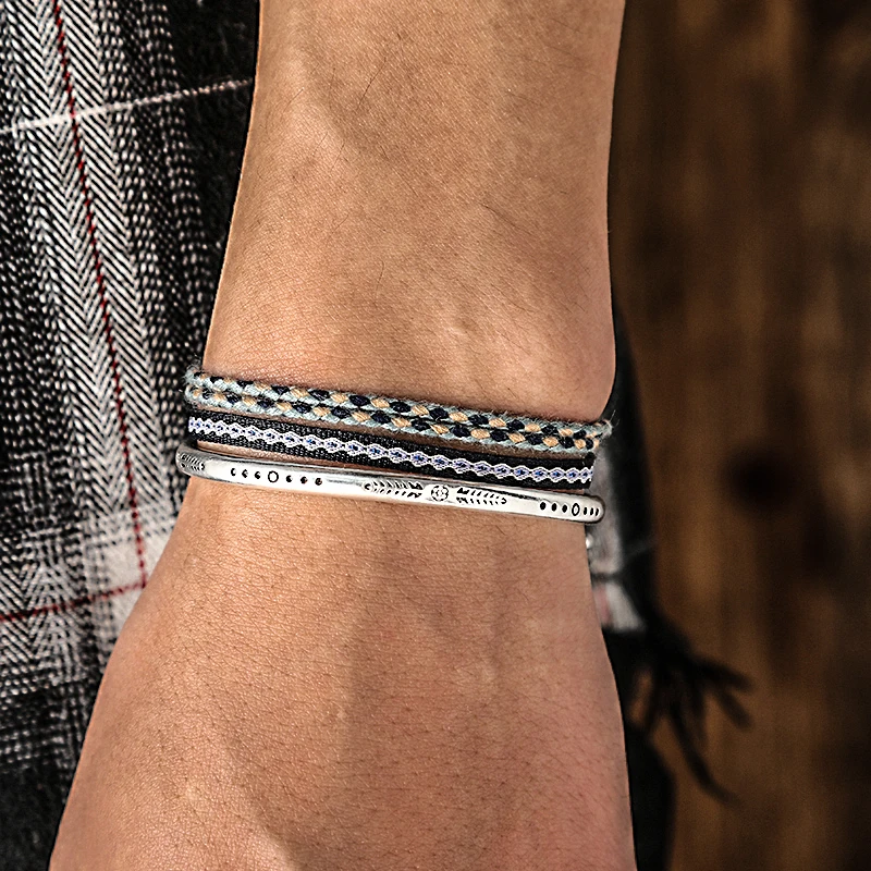 3 шт./набор, браслеты из серебра 925 пробы