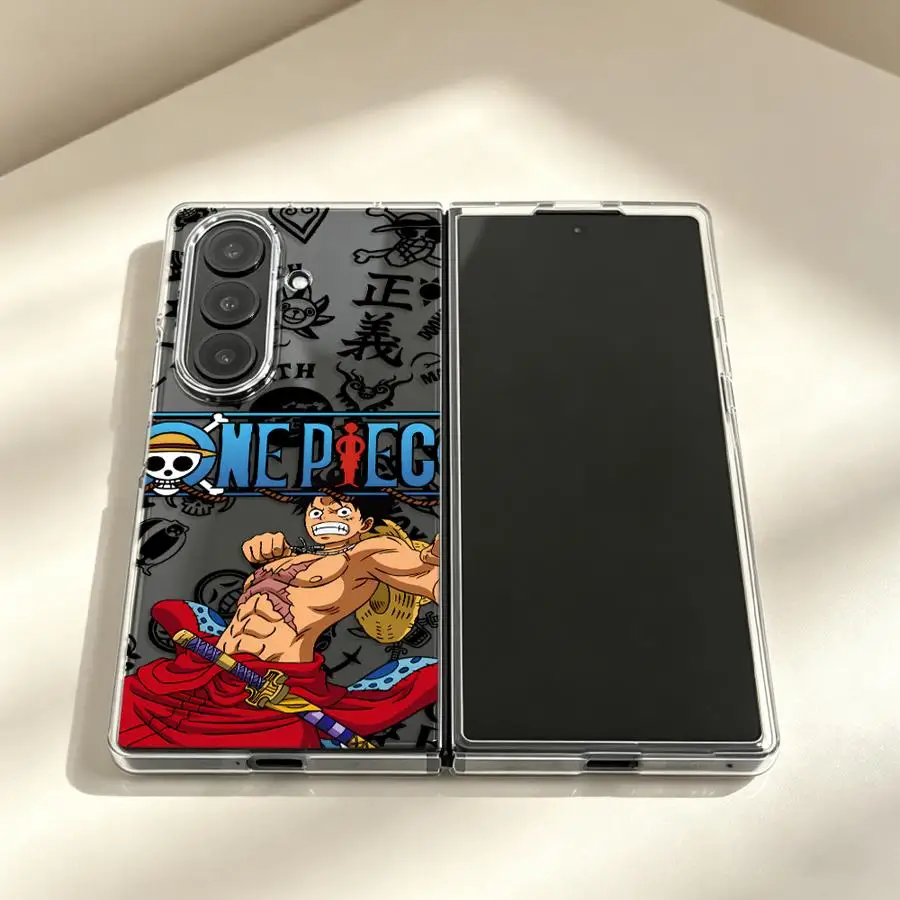 Фото Чехол для Samsung Galaxy ZFold3 ZFold7 ZFold6 ZFold5 Z Fold 7 6 5 4 3 ZFold4, прозрачный мягкий чехол для телефона, Angry Luffy Anime №4