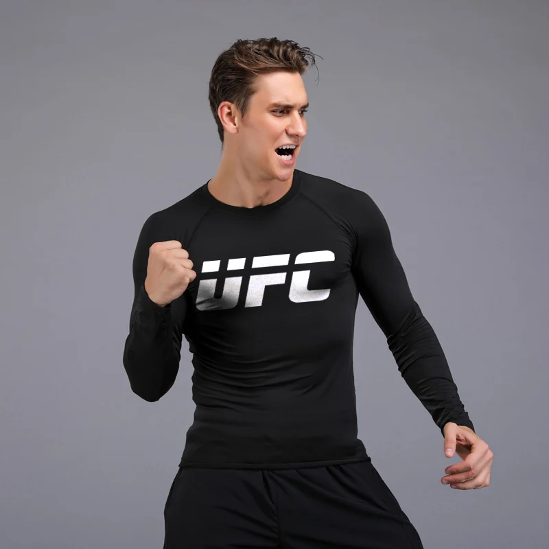 Men's Compression Gym Tights Training Clothes Workout Jogging Sports Set Running Rashguard Tracksuit For Men Sportswear Suits images - 6